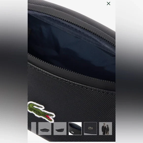 Lacoste Unisex Black Belt Bag - Picture 8 of 8